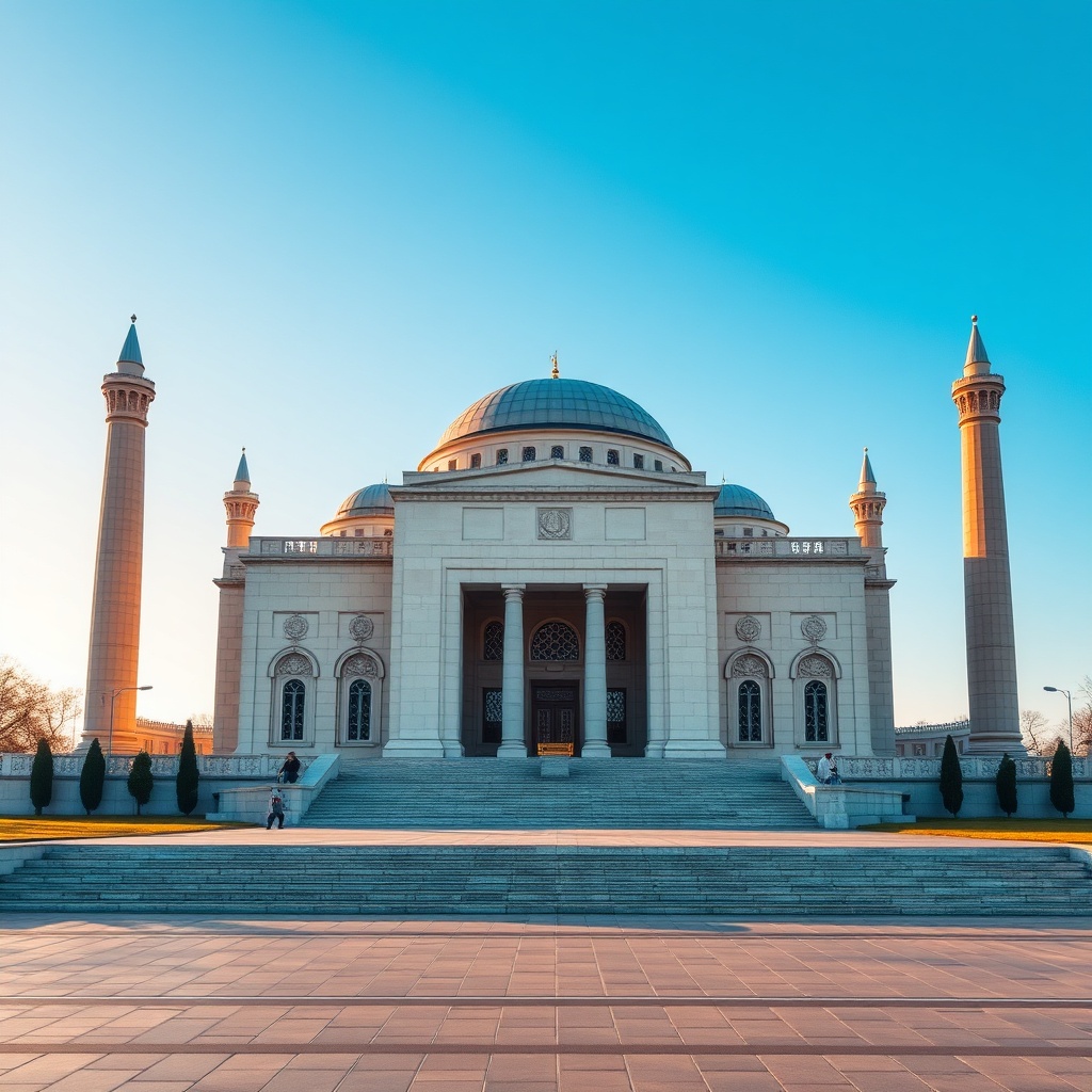 Anıtkabir against a clear Ankara sky