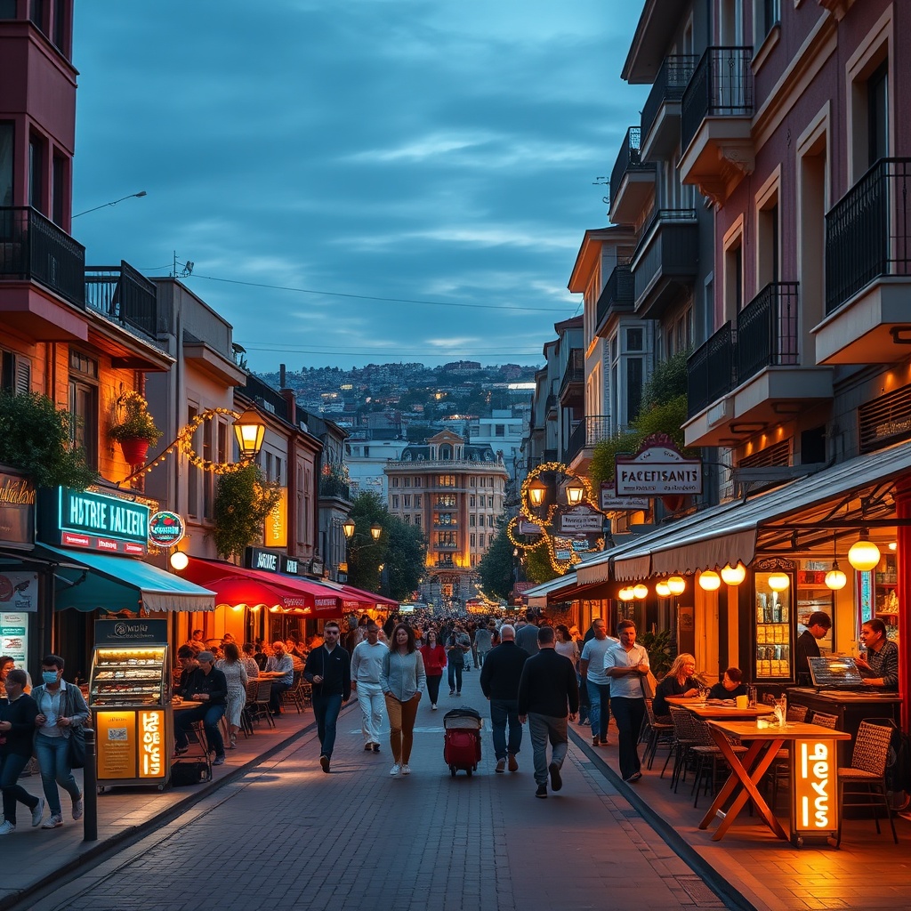 Ankara old town in the evening